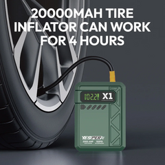 YESPER Jumper Box For Car Battery portable with Air Compressor， 150Psi Digital Tire Inflator portable and cordless ,2000A Peak 12V Battery Jumper Pack for (Up to 10L Gas/8.0L Diesel Engines)