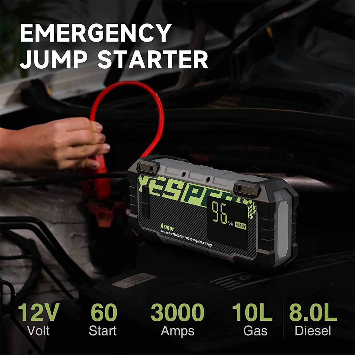 YESPER Armor 1 Multipurpose Vehicle Jump Starter3